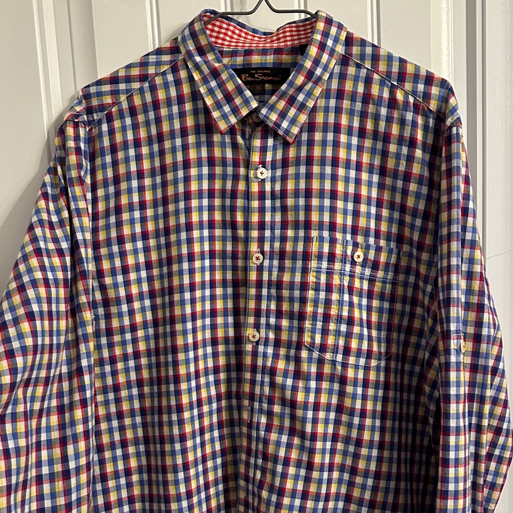 Ben Sherman Vibrant Plaid Men's Shirt